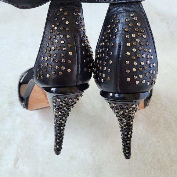 L.A.M.B. Studded Ankle Strap Platform Heels - Picture 8 of 9